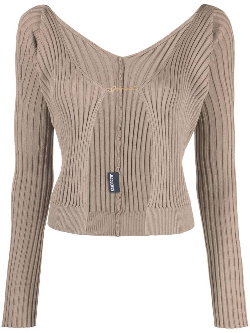 Jacquemus La Maille Pralu Longue cardigan - Neutrals von Jacquemus