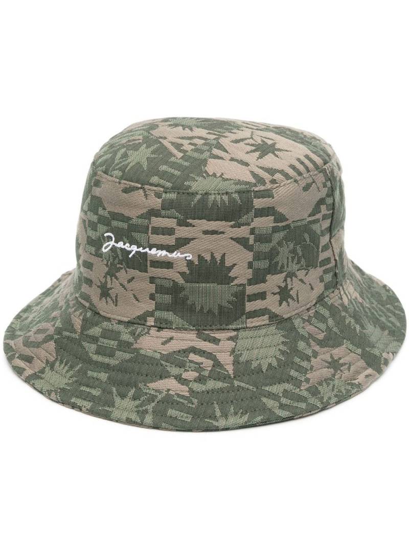 Jacquemus patterned-jacquard bucket hat - Green von Jacquemus