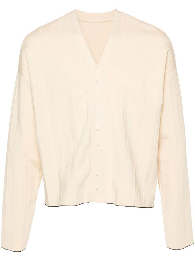 Jacquemus pleated ribbed cardigan - Neutrals von Jacquemus