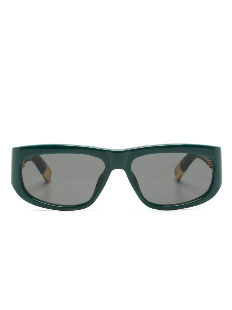 Jacquemus rectangle-frame sunglasses - Green von Jacquemus
