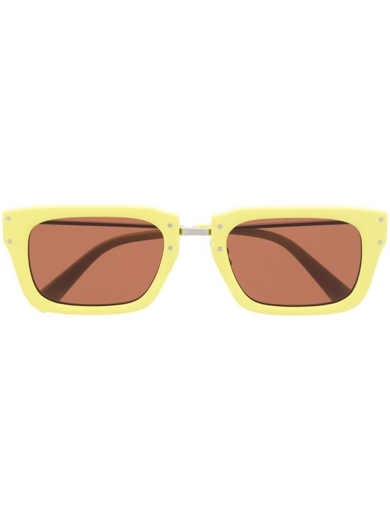 Jacquemus square-frame tinted sunglasses - Yellow von Jacquemus