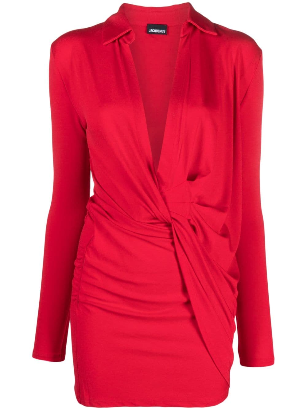 Jacquemus twist plunge jersey minidress - Red von Jacquemus