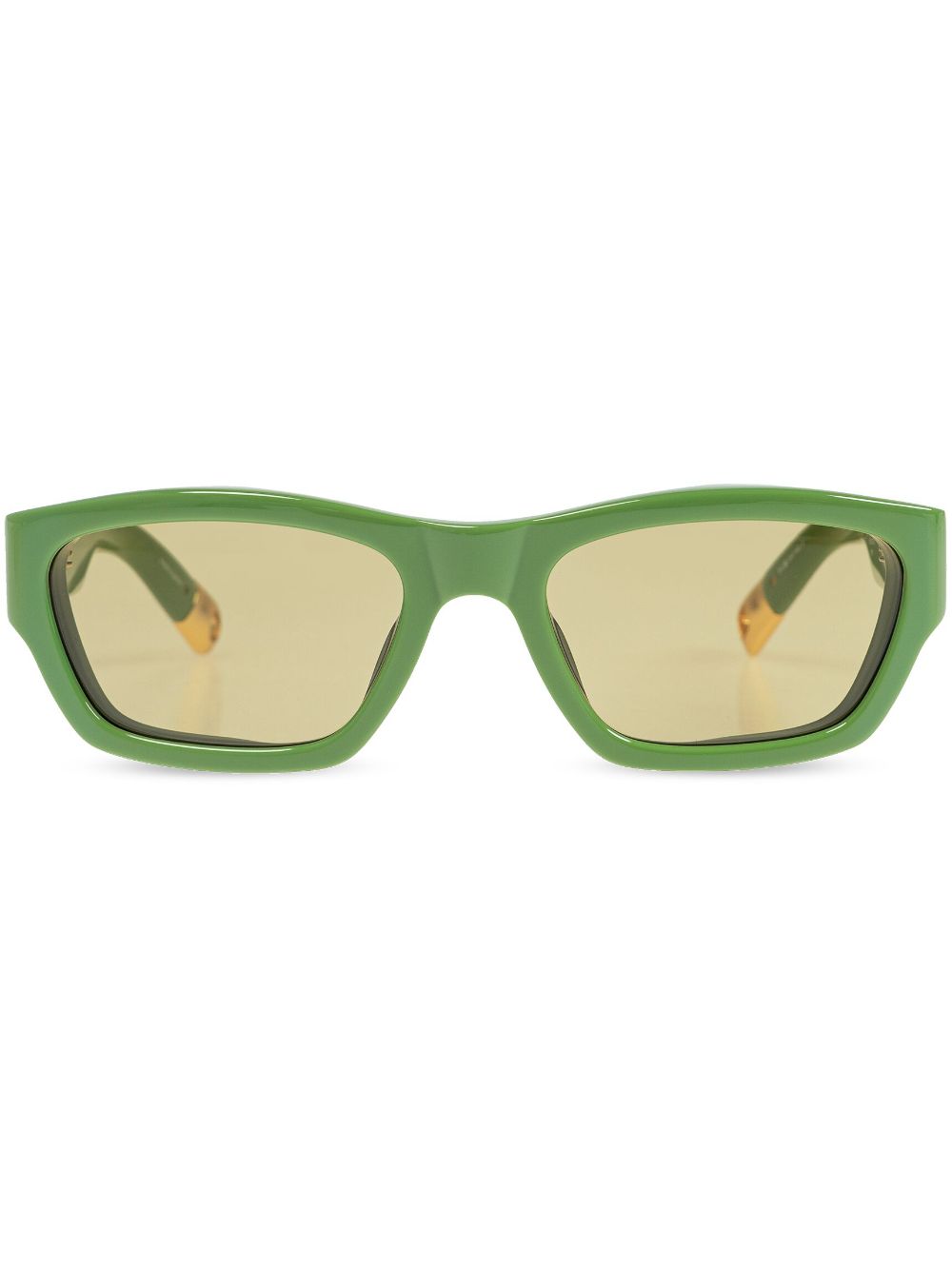Jacquemus x Linda Farrow Les Lunettes Meridiano sunglasses rectangle-frame sunglasses - Green von Jacquemus