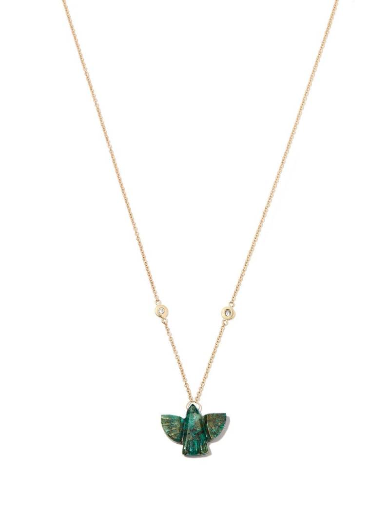 Jacquie Aiche 14kt yellow gold Baby Chrysocolla jade necklace von Jacquie Aiche