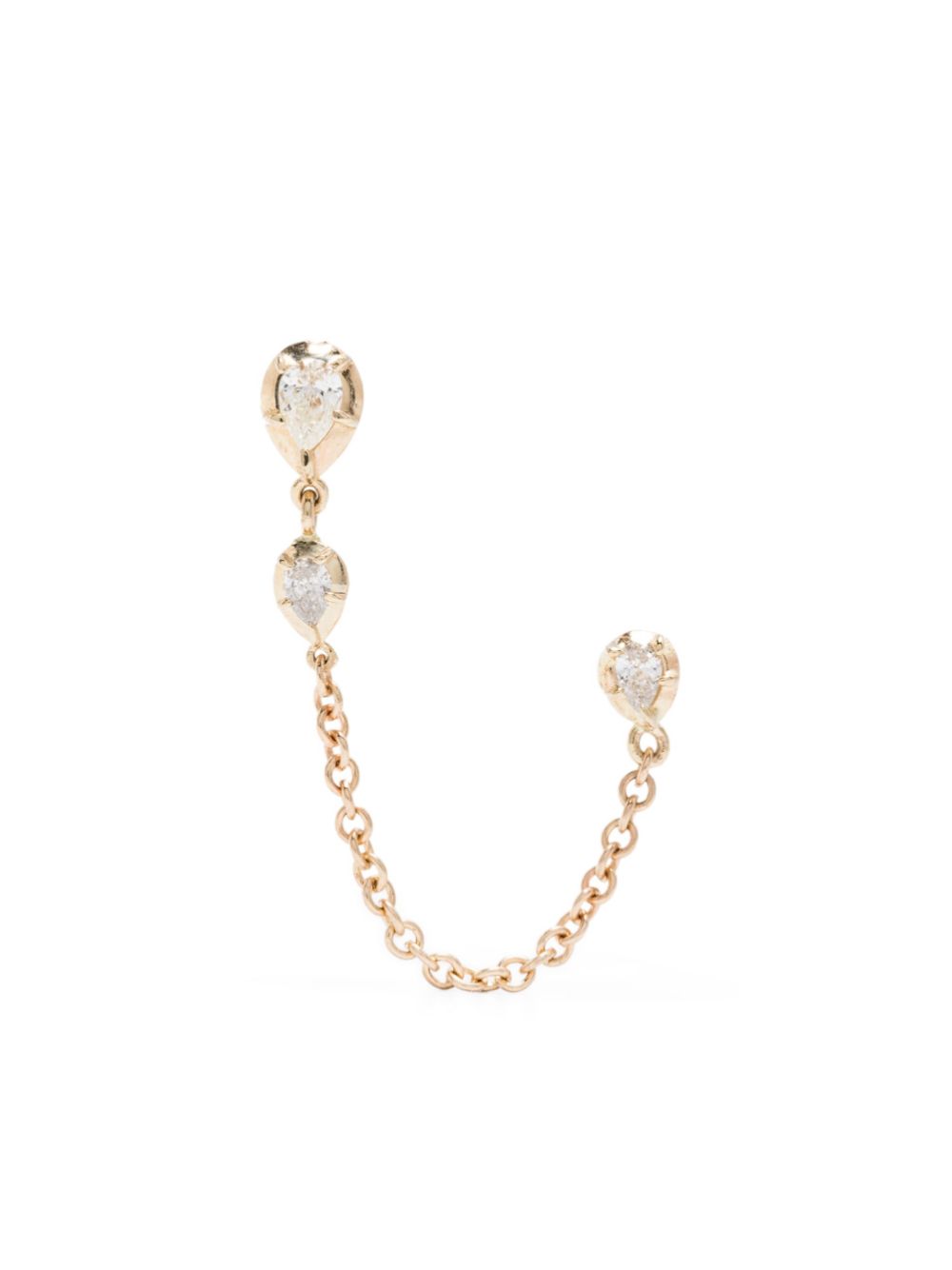 Jacquie Aiche 14kt yellow gold Sophia diamond chain earring von Jacquie Aiche