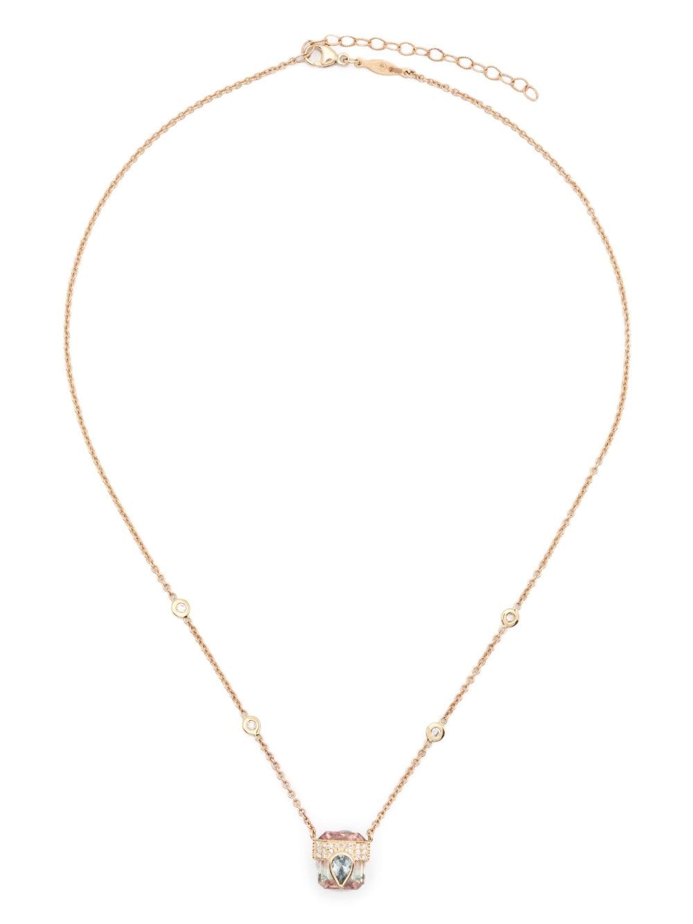 Jacquie Aiche 14kt yellow gold tourmaline diamond necklace von Jacquie Aiche