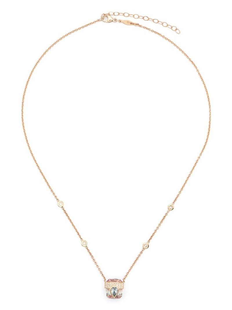 Jacquie Aiche 14kt yellow gold tourmaline diamond necklace von Jacquie Aiche