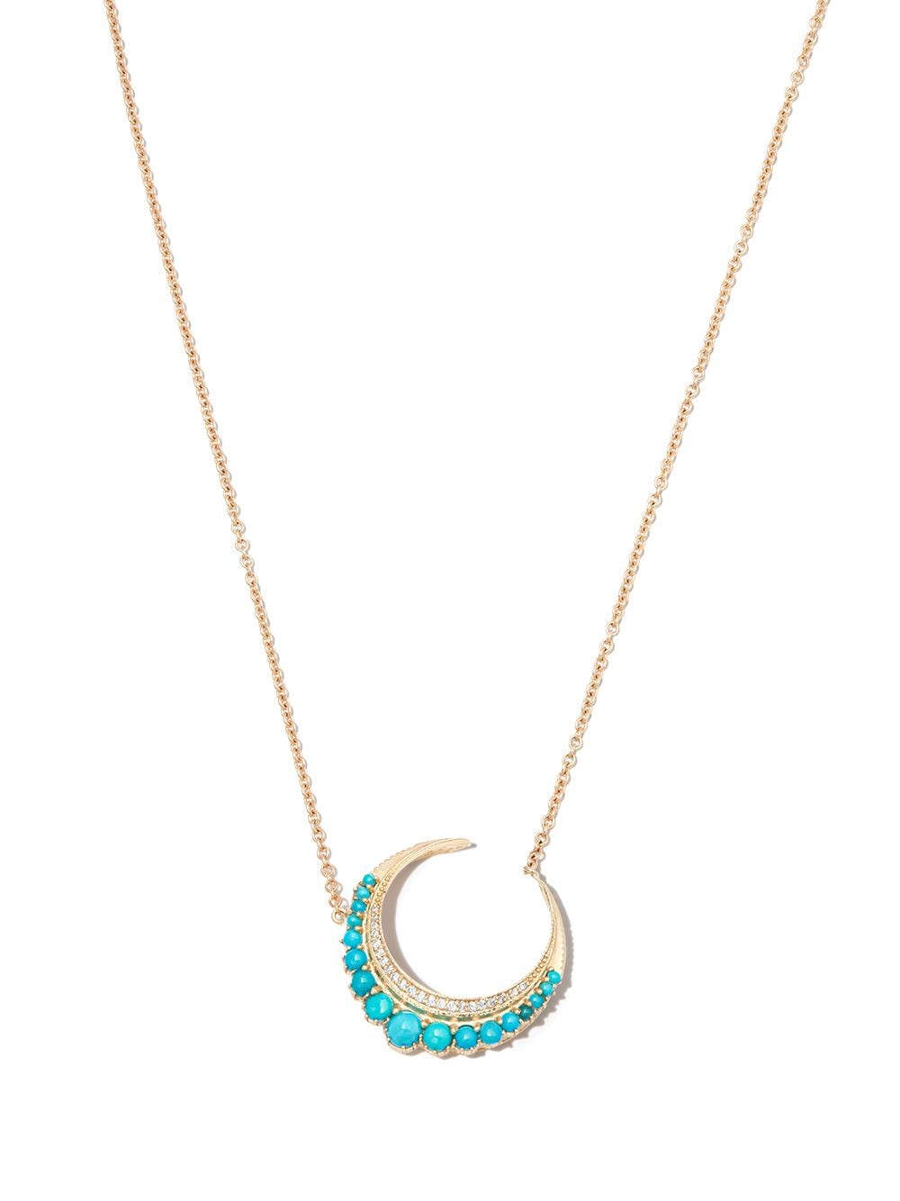 Jacquie Aiche small 14kt yellow gold Crescent Moon necklace von Jacquie Aiche