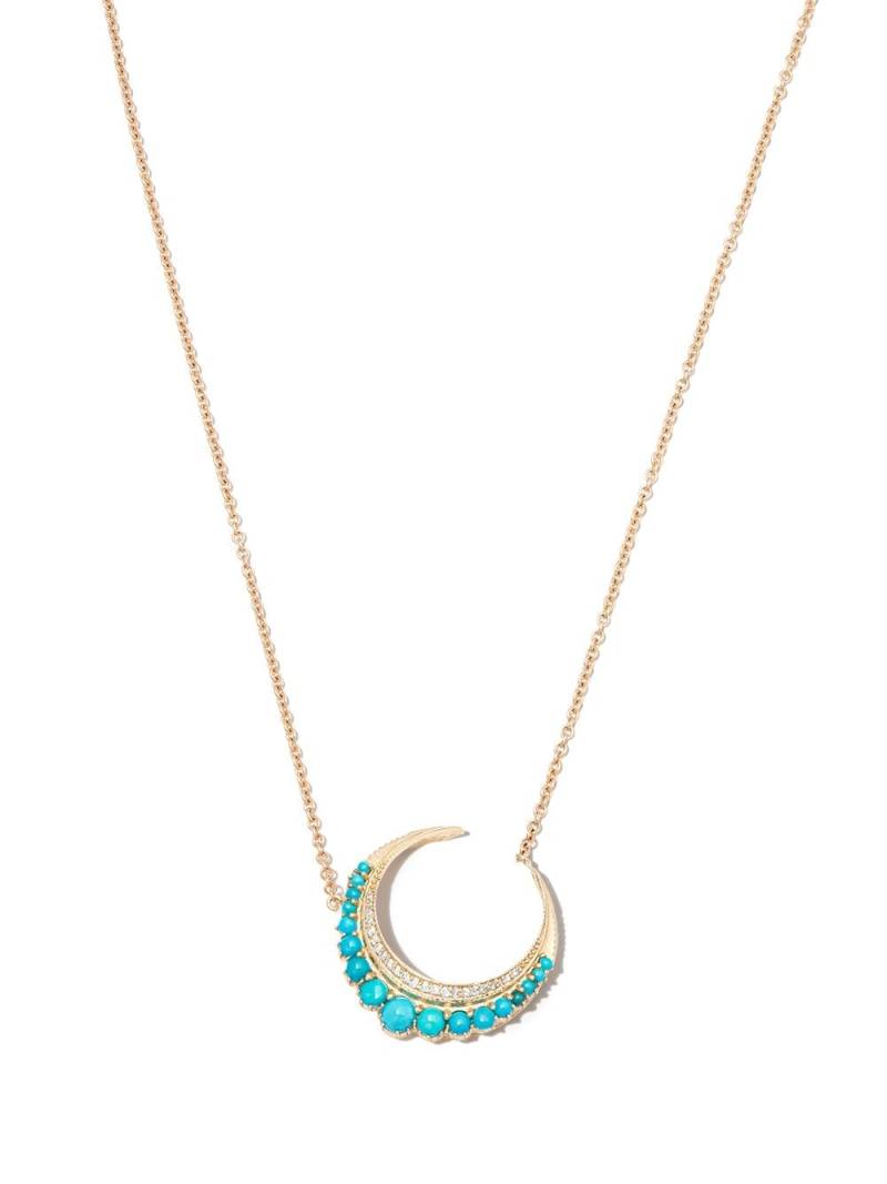 Jacquie Aiche small 14kt yellow gold Crescent Moon necklace von Jacquie Aiche