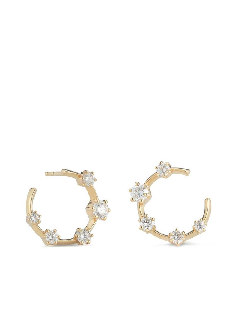 Jade Trau 18kt yellow gold diamond Kismet hoops von Jade Trau