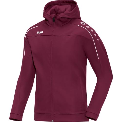 Jako Kapuzenjacke Classico - maroon (Grösse: 36) von Jako