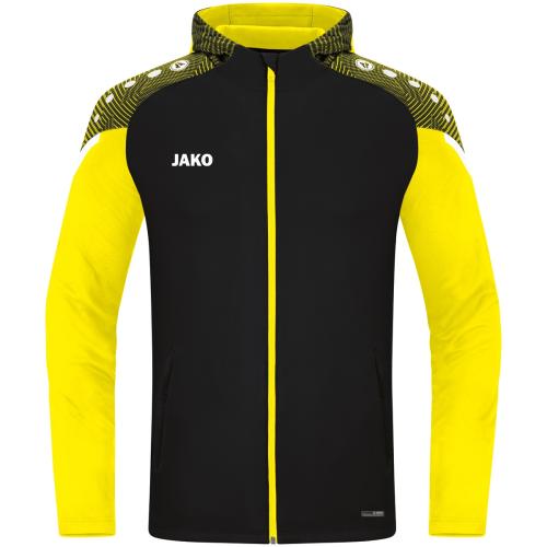 Jako Kapuzenjacke Performance - schwarz/soft yellow (Grösse: 42) von Jako