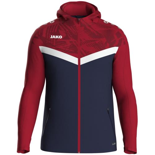 Jako Kinder Kapuzenjacke Iconic - marine/chili rot (Grösse: 140) von Jako