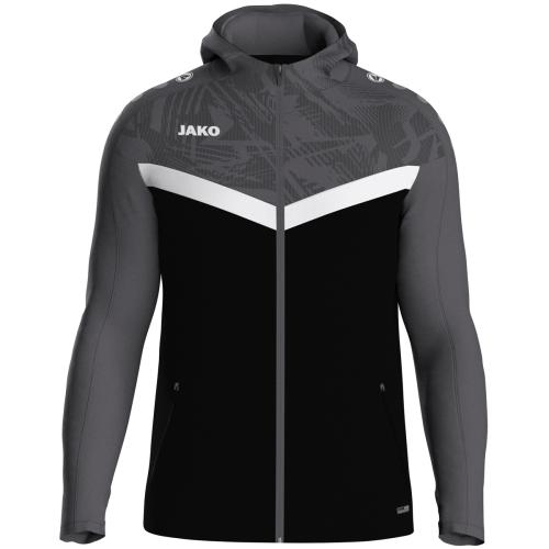 Jako Kinder Kapuzenjacke Iconic - schwarz/anthrazit (Grösse: 140) von Jako