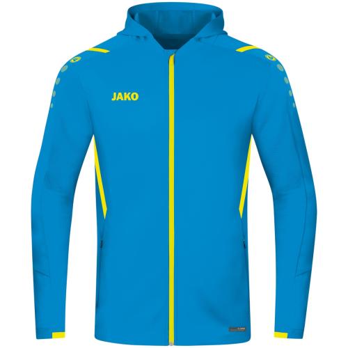 Jako Kinder Trainingsjacke Challenge mit Kapuze - JAKO blau/neongelb (Grösse: 164) von Jako