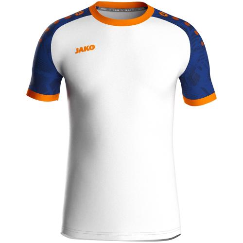 Jako Kinder Trikot Iconic KA - weiß/sportroyal/neonorange (Grösse: 128) von Jako