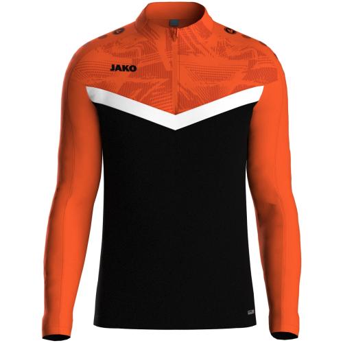 Jako Kinder Ziptop Iconic - schwarz/neonorange (Grösse: 128) von Jako