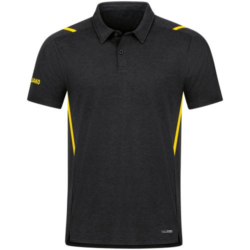 Jako Polo Challenge - schwarz meliert/citro (Grösse: 3XL) von Jako