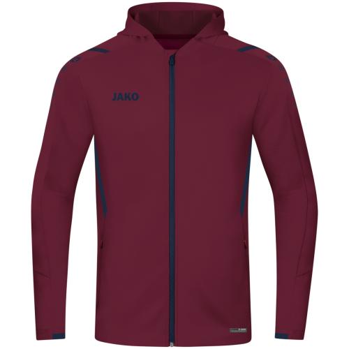 Jako Trainingsjacke Challenge mit Kapuze - maroon/marine (Grösse: 34) von Jako