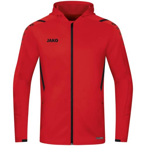 Jako Trainingsjacke Challenge mit Kapuze - rot/schwarz (Grösse: 34) von Jako