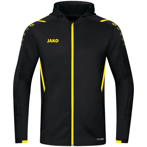 Jako Trainingsjacke Challenge mit Kapuze - schwarz/citro (Grösse: 34) von Jako