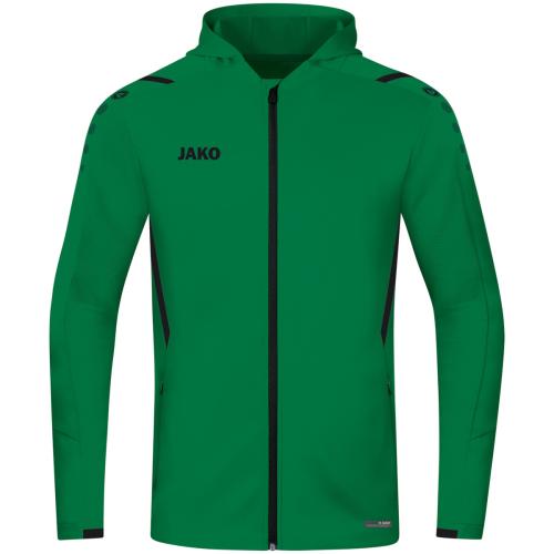 Jako Trainingsjacke Challenge mit Kapuze - sportgrün/schwarz (Grösse: 34) von Jako