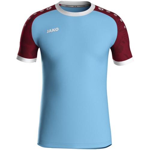 Jako Trikot Iconic KA - lightblue/weinrot (Grösse: 3XL) von Jako