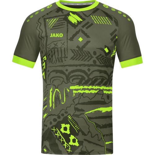 Jako Trikot Tropicana - khaki/neongrün (Grösse: L) von Jako