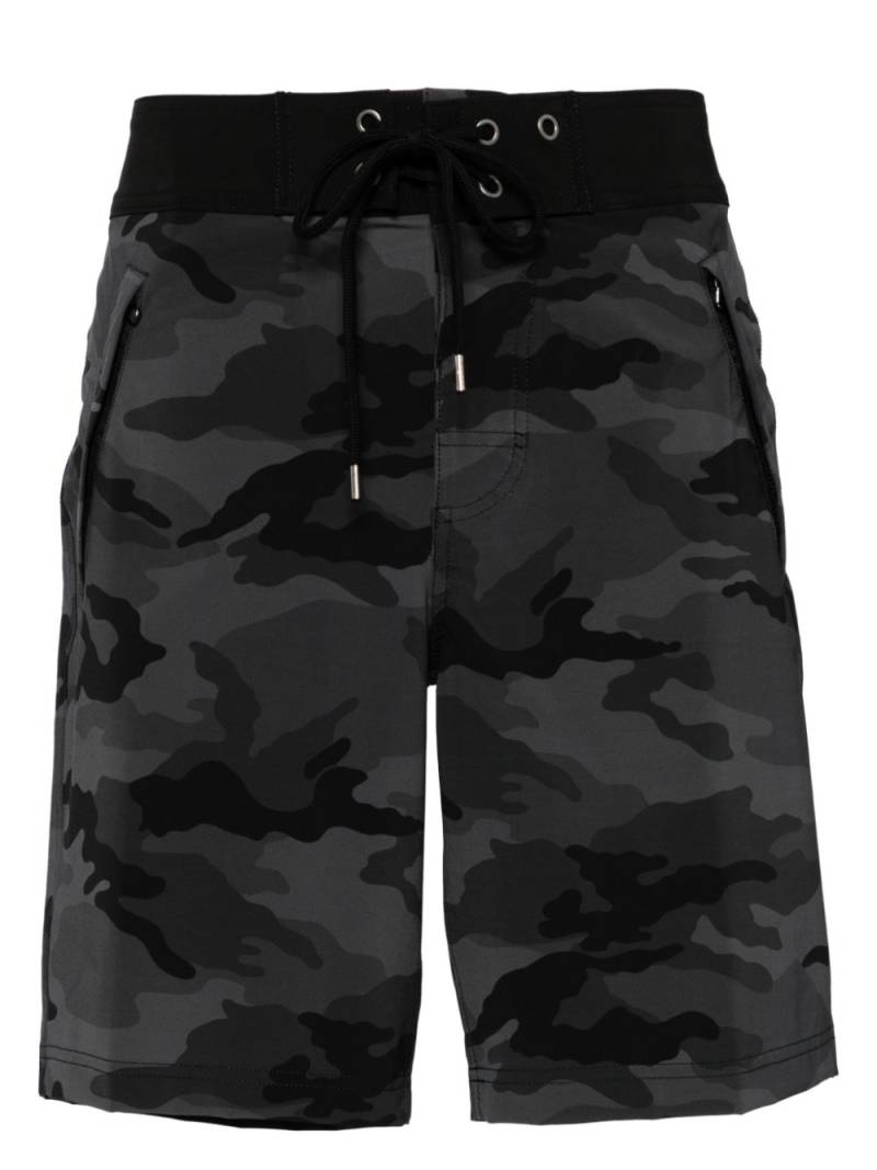 James Perse camouflage zipped pocket board shorts - Black von James Perse