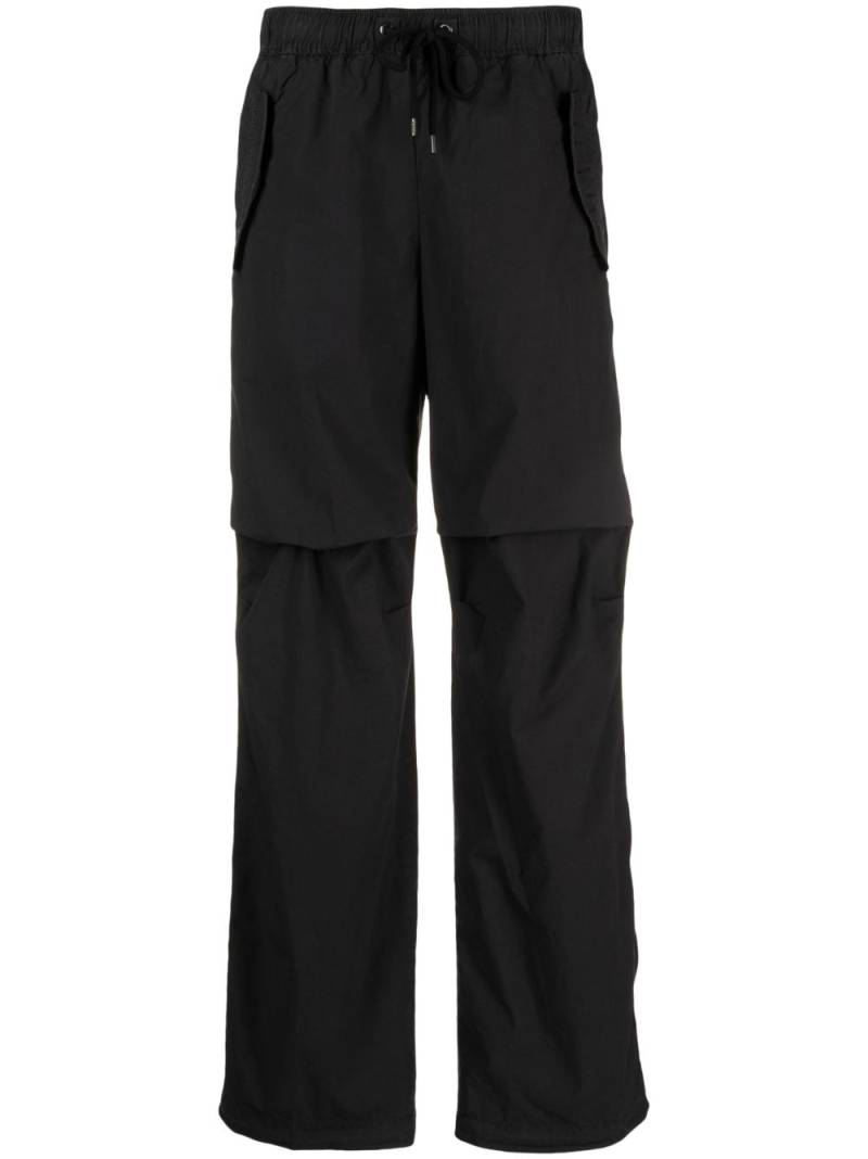 James Perse draped-detail straight-leg trousers - Black von James Perse