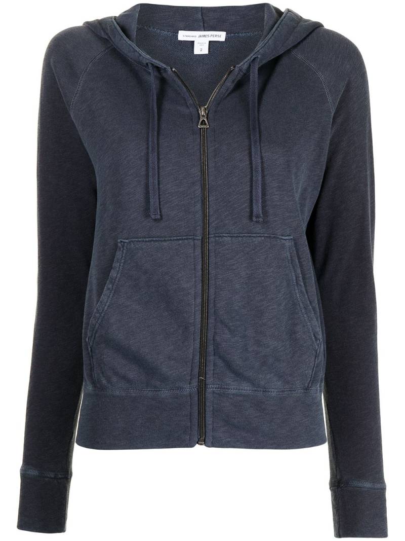 James Perse fleece drawstring hoodie - Blue von James Perse