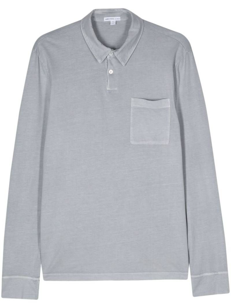 James Perse jersey longsleeved polo shirt - Blue von James Perse