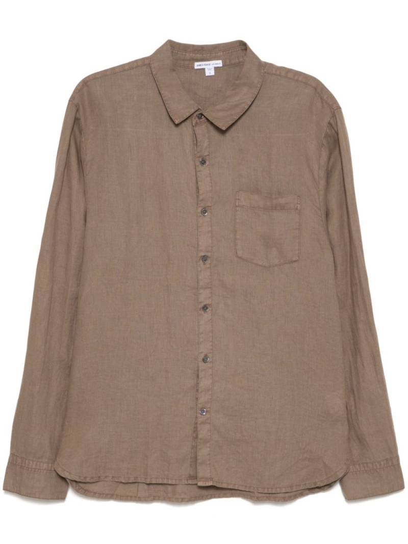 James Perse linen long-sleeves shirt - Brown von James Perse