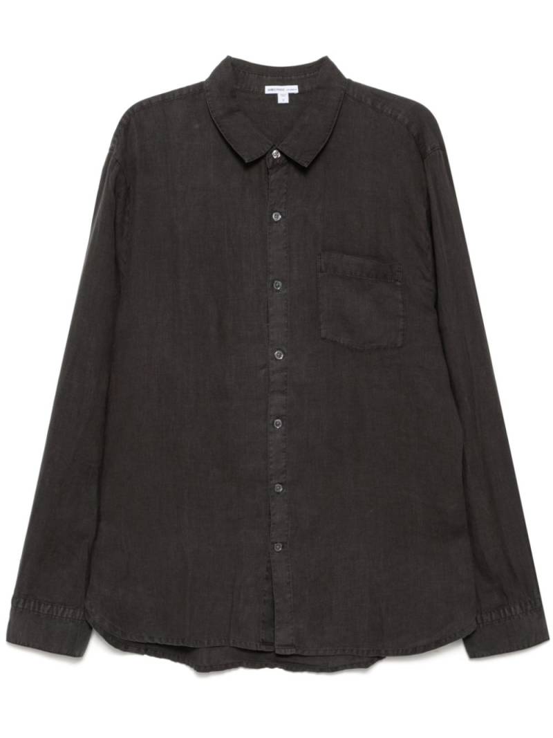 James Perse linen long-sleeves shirt - Grey von James Perse