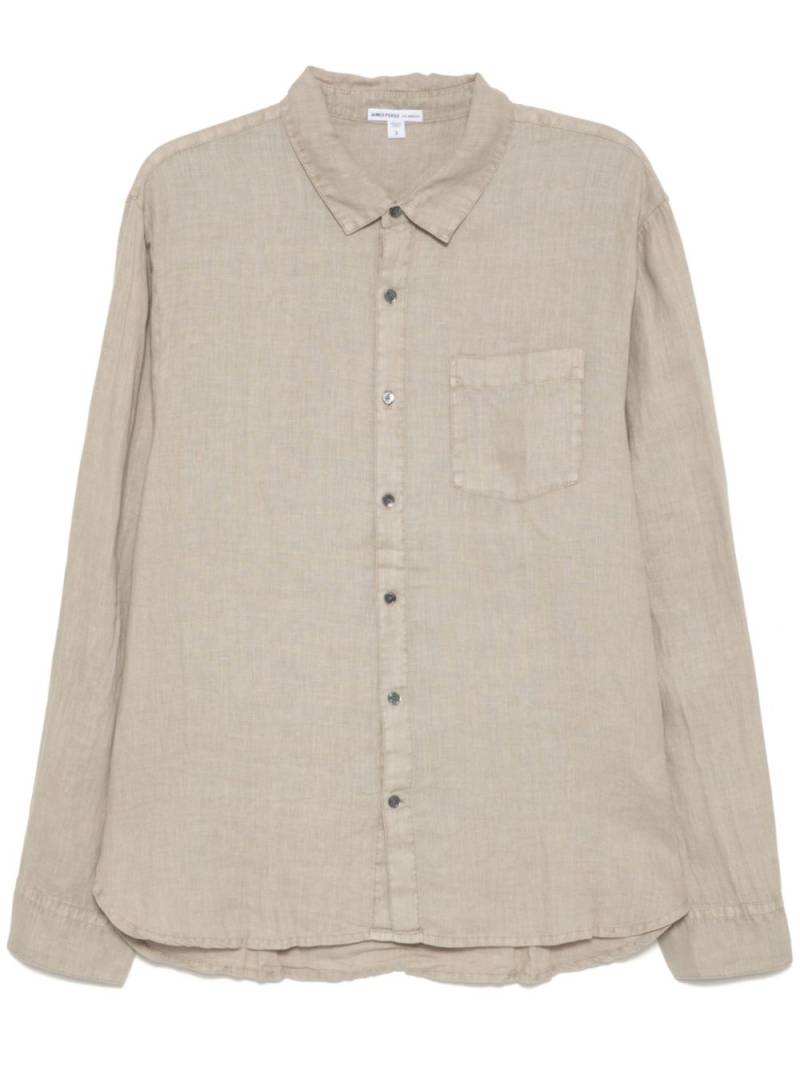 James Perse linen long-sleeves shirt - Neutrals von James Perse