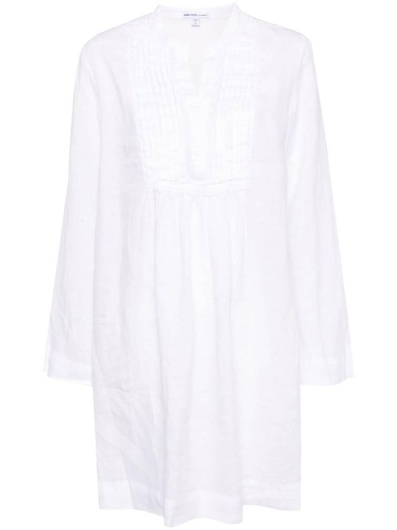 James Perse linen pin-tuck dress - White von James Perse