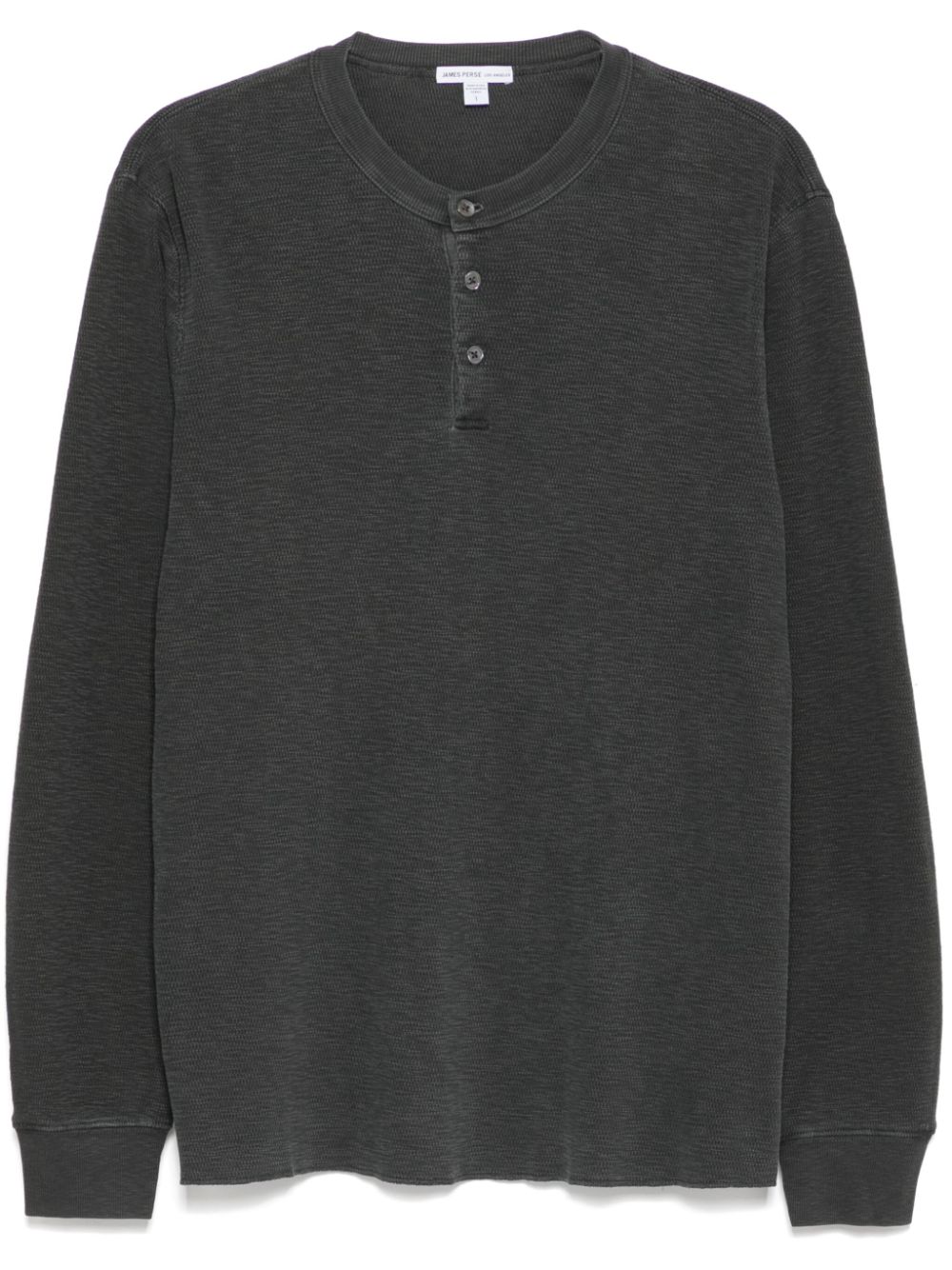 James Perse long-sleeved thermal henley T-shirt - Grey von James Perse