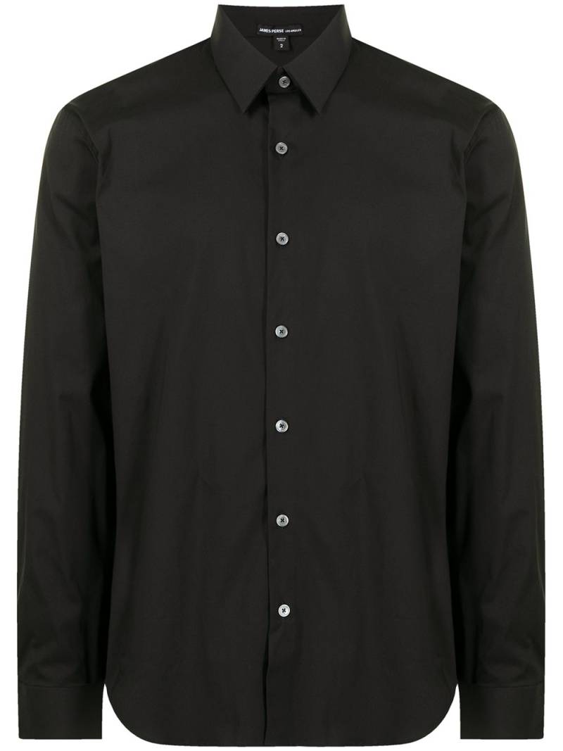 James Perse matte stretch-poplin shirt - Black von James Perse