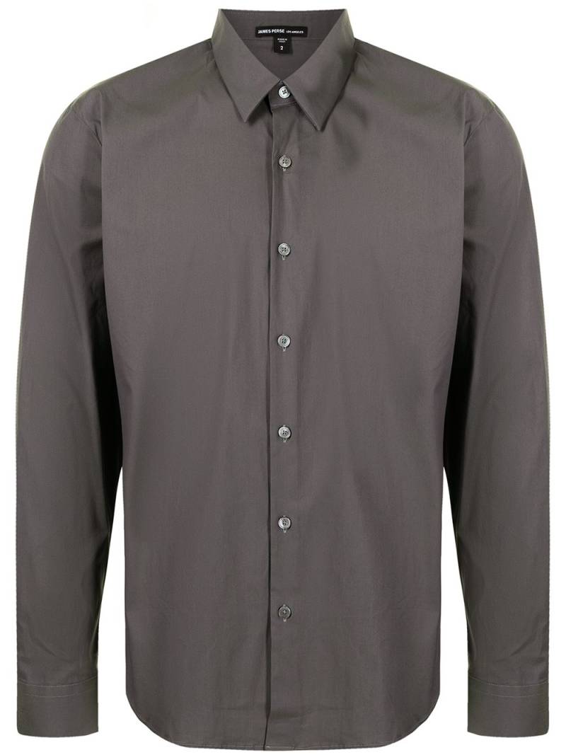 James Perse matte stretch-poplin shirt - Grey von James Perse