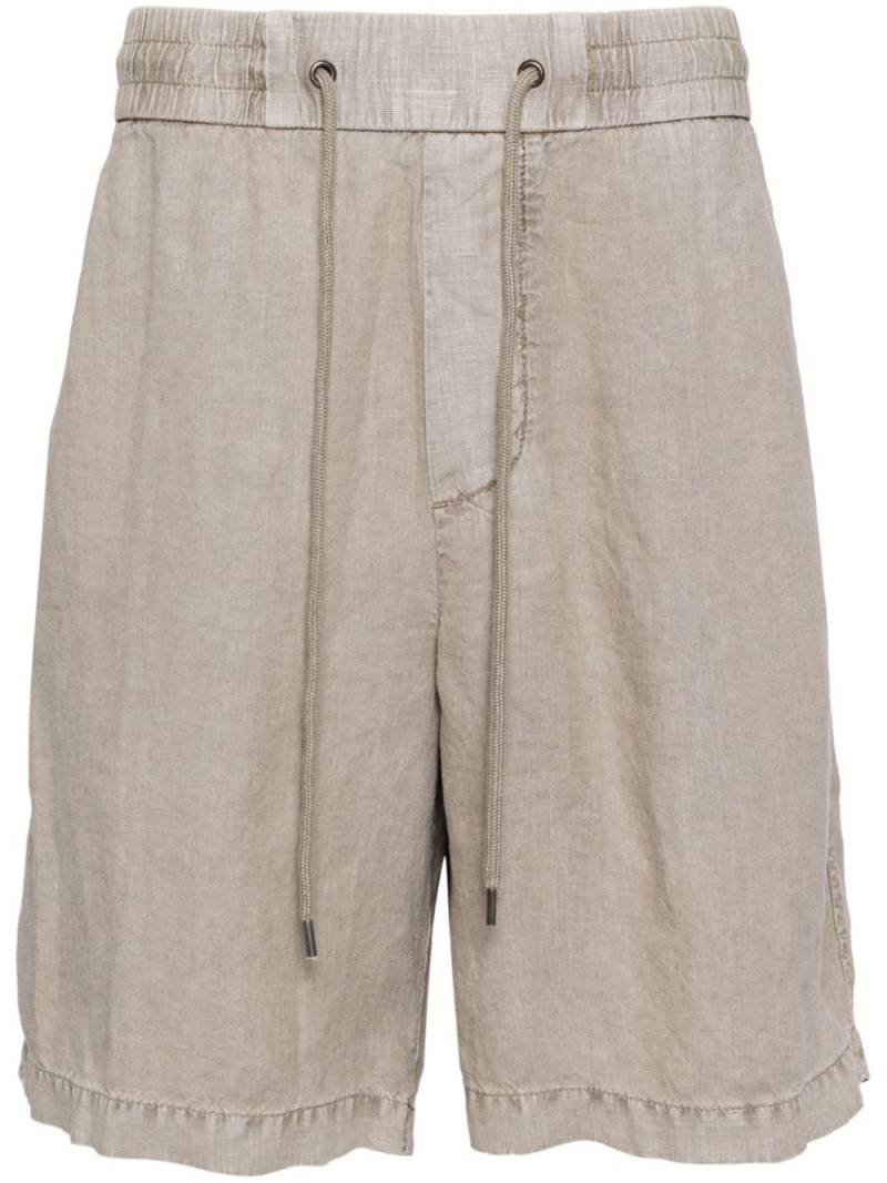 James Perse straight-leg linen shorts - Neutrals von James Perse