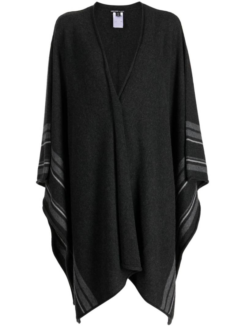 James Perse striped cashmere poncho - Black von James Perse