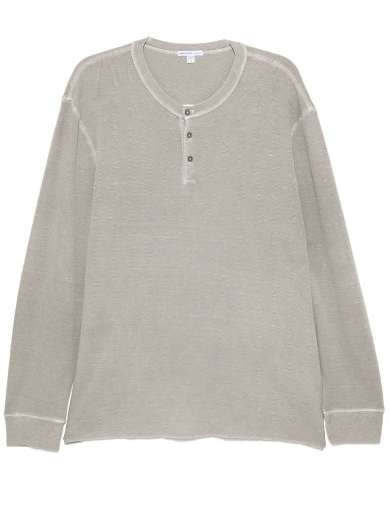 James Perse thermal Henley T-shirt - Grey von James Perse