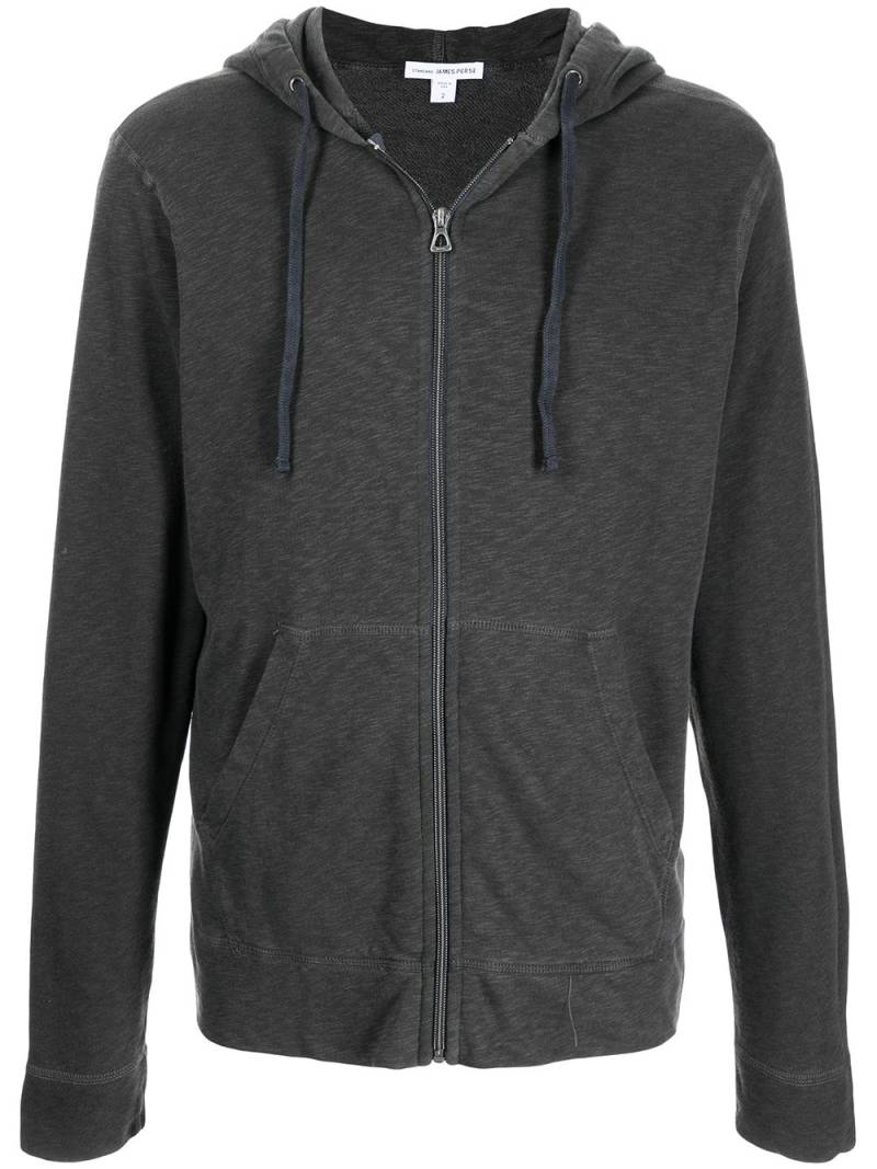 James Perse zipped-up fleece hoodie - Grey von James Perse