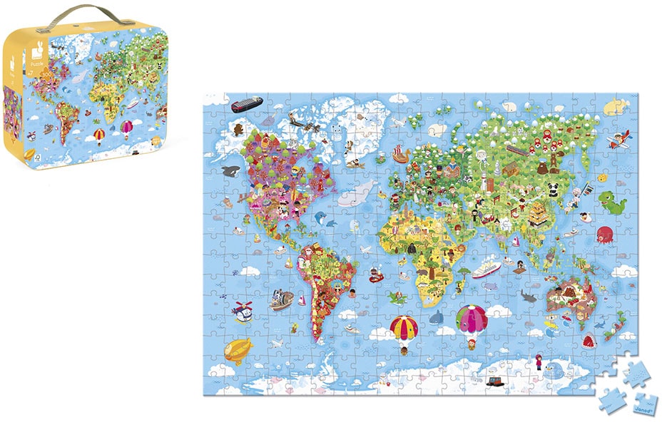 Janod Puzzle »Weltkarte«, FSC®- schützt Wald - weltweit von Janod