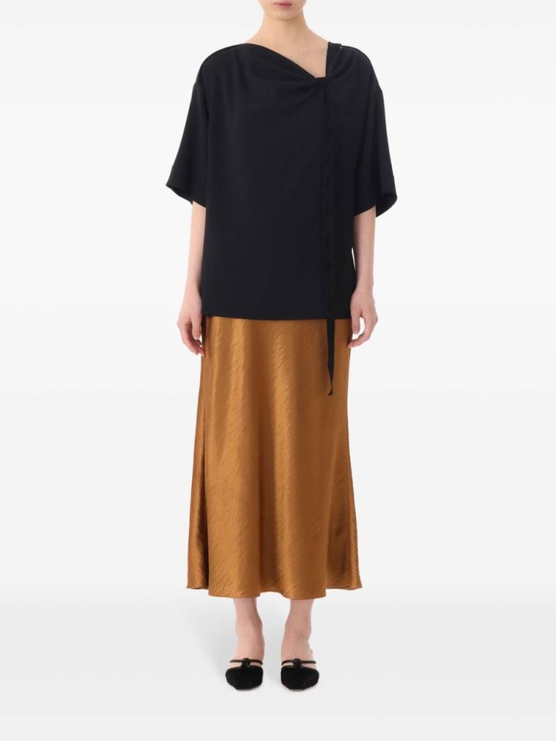 Jason Wu Collection hammered satin midi skirt - Brown von Jason Wu Collection