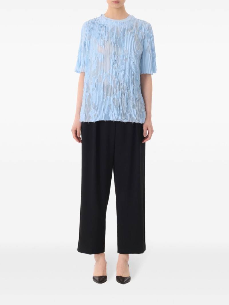 Jason Wu Collection pleated T-shirt - Blue von Jason Wu Collection