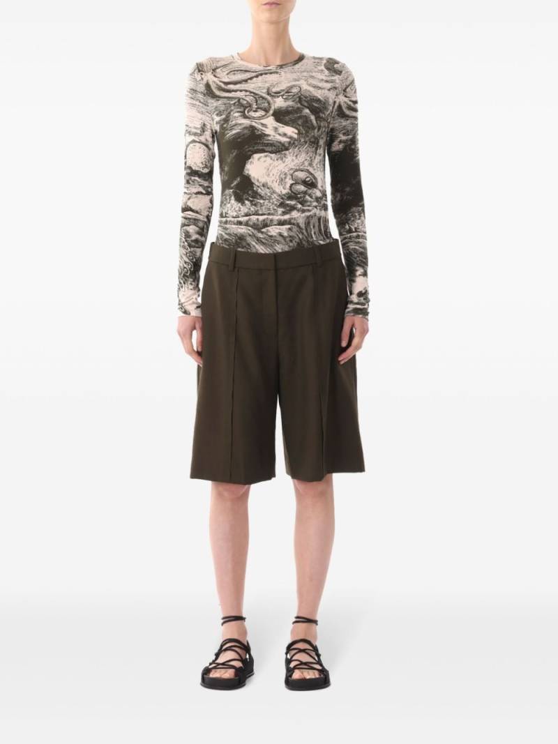 Jason Wu Collection printed long-sleeve T-shirt - Neutrals von Jason Wu Collection