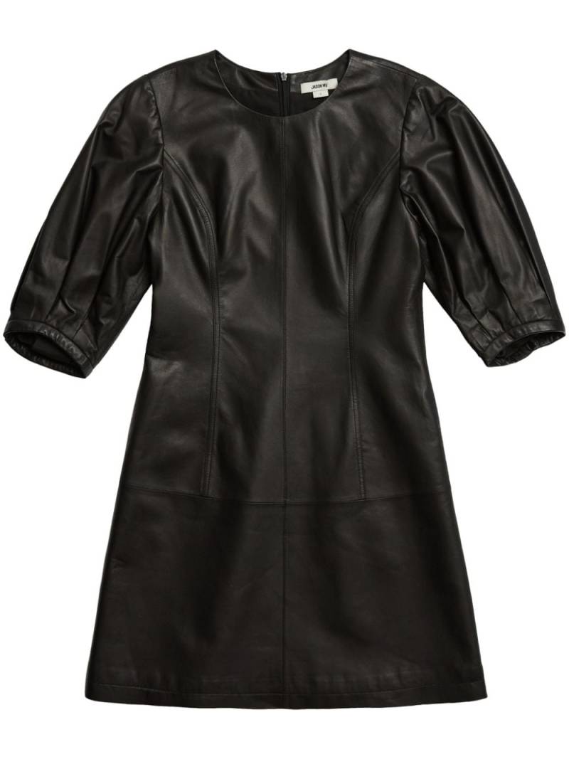 Jason Wu balloon-sleeves short leather dress - Black von Jason Wu