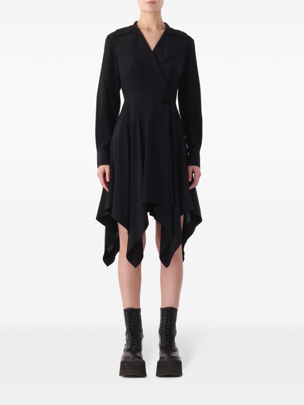 Jason Wu handkercheif-hem silk dress - Black von Jason Wu