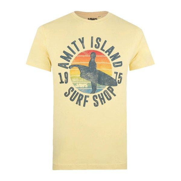 Amity Surf Shop Tshirt Herren Gelb L von Jaws